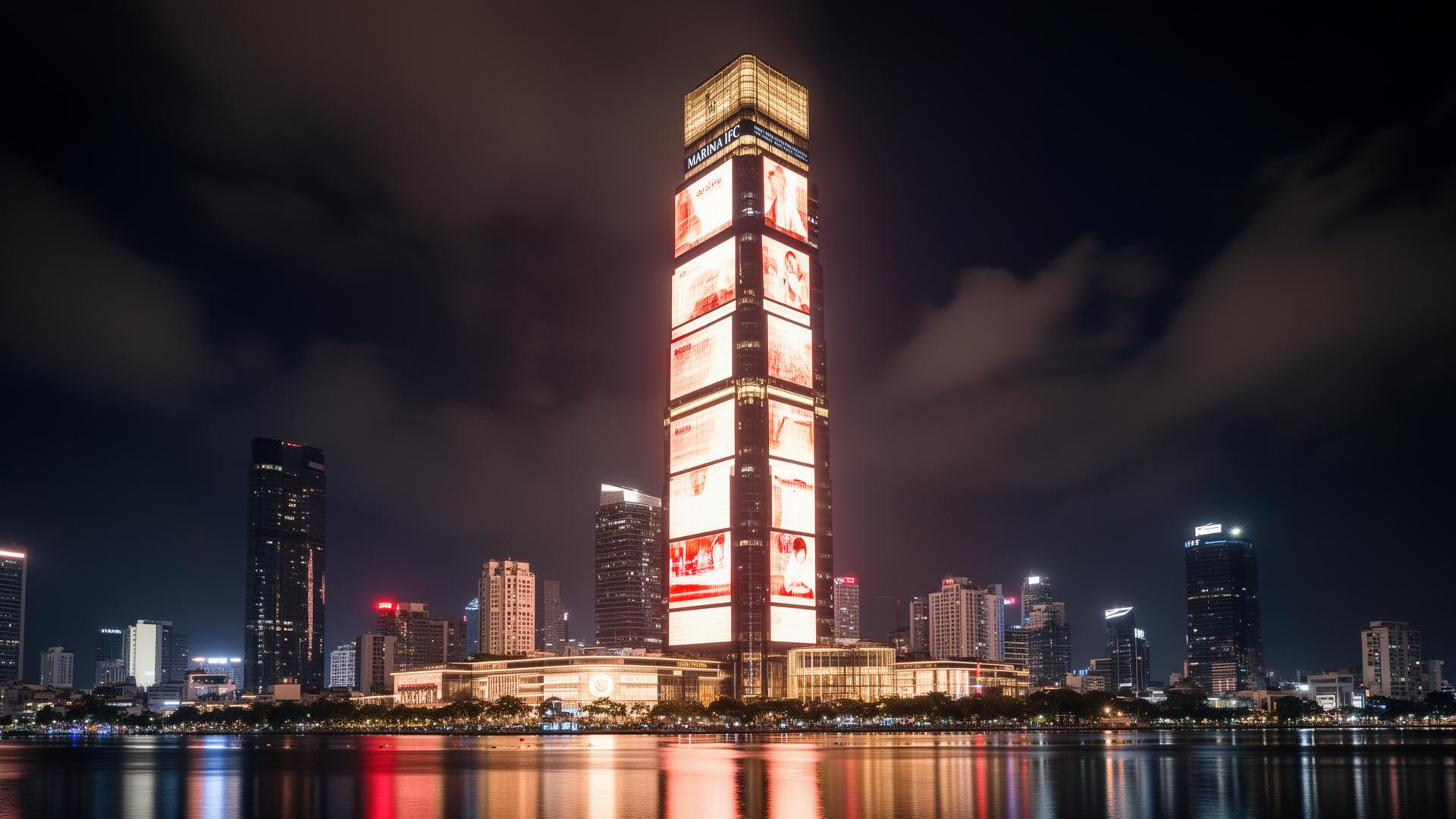 Saigòn Marina IFC tower LED facade